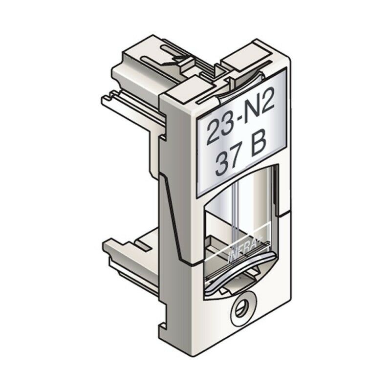 foto del prodotto vdi88200 frontalino 22,5 mm x 45 mm adatta bianco schneider