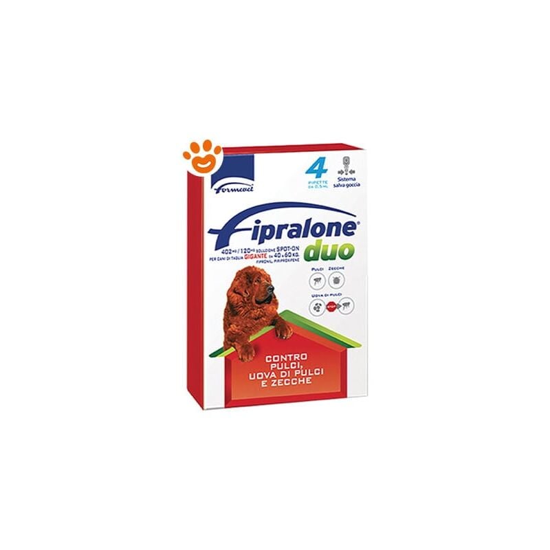 foto del prodotto vebi formevet dog fipralone duo 40 60 kg confezione da 4 pipette