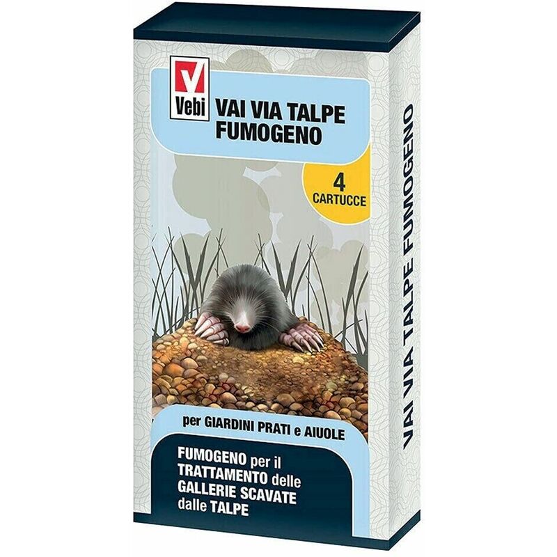 foto del prodotto vebi fumogeno per talpe 4 pezzi fumogeni a cartuccia fumigante anti talpa e roditori