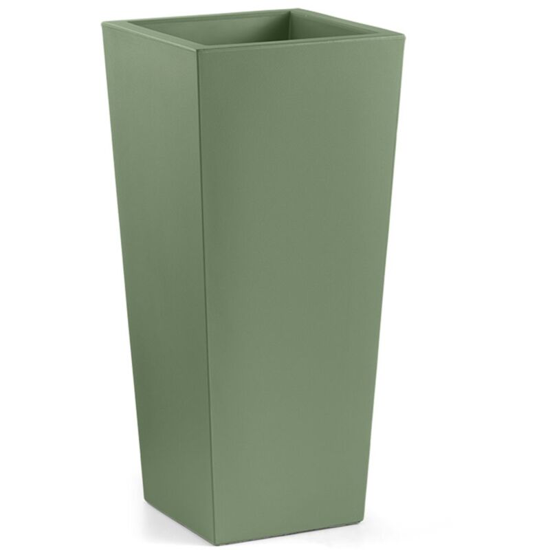 foto del prodotto veca cache pot quadrato in resina genesis h. 70 cm. mimetic green