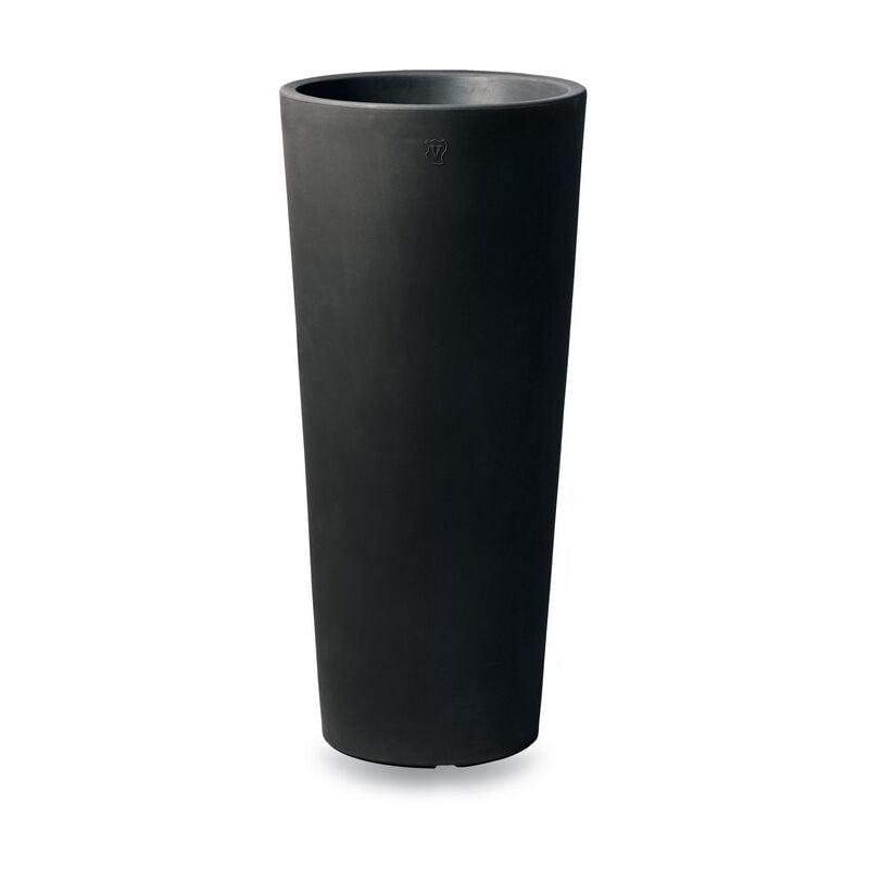 foto del prodotto veca cache pot rotondo in resina genesis h. 70 cm. antracite