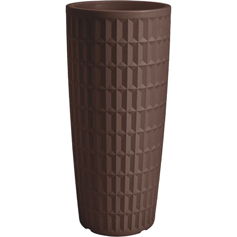 foto del prodotto veca cache pot rotondo in resina tyle altezza 85 cm. bronzo
