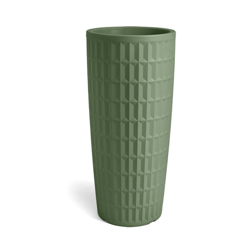 foto del prodotto veca cache pot rotondo in resina tyle altezza 85 cm. mimetic green