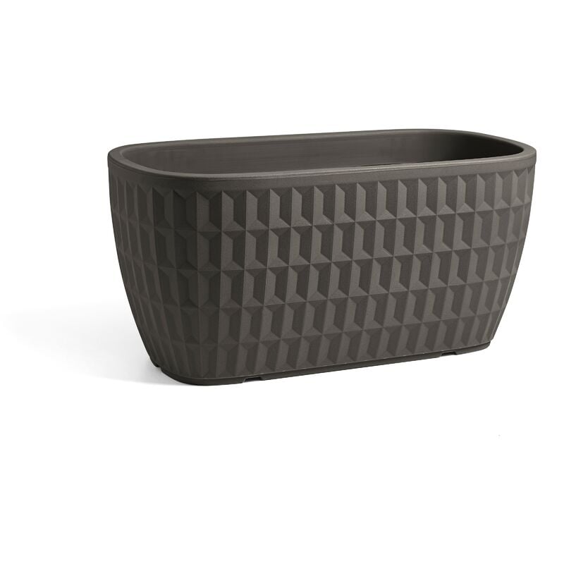 foto del prodotto veca - cassetta rettangolare in resina 'tyle' 80 cm. antracite