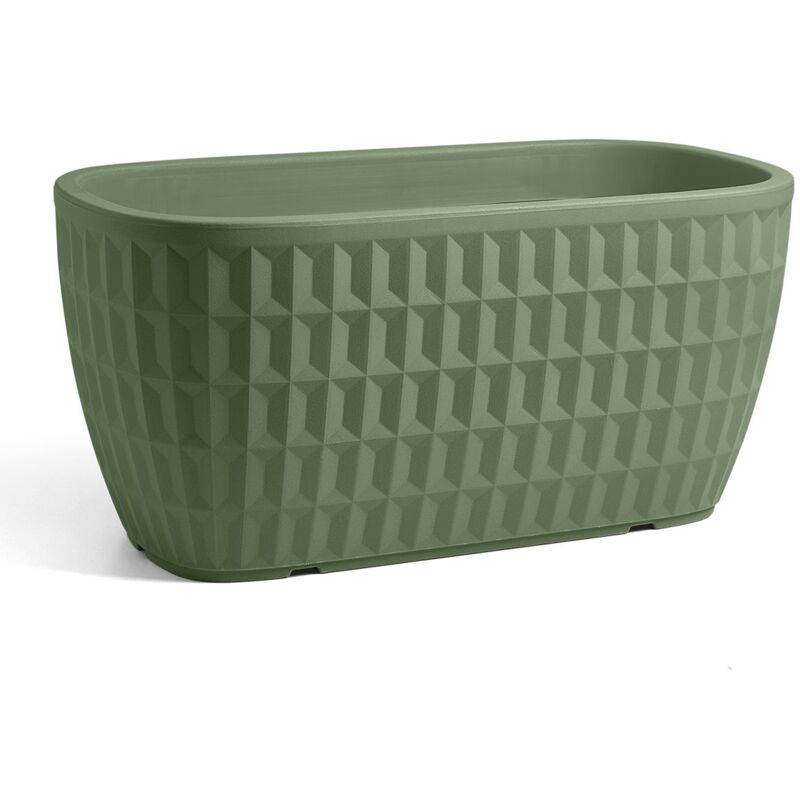 foto del prodotto veca - cassetta rettangolare in resina 'tyle' 80 cm. mimetic green