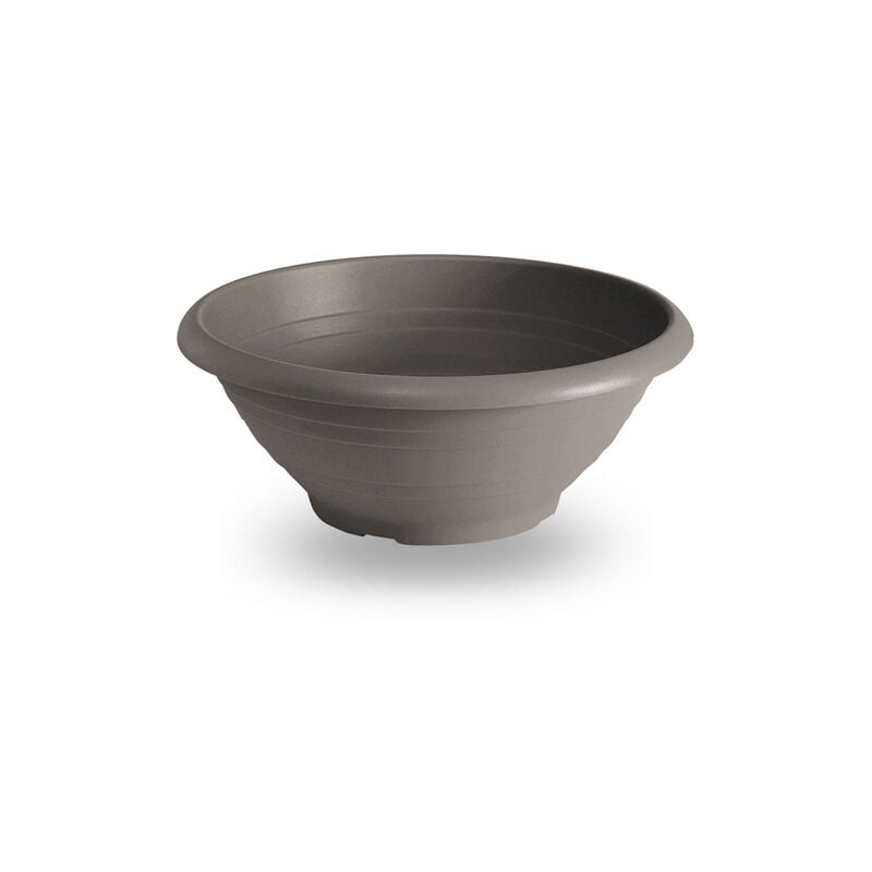 foto del prodotto veca ciotola campana diam. 30 in plastica vaso basso foto reale made in italy color avana