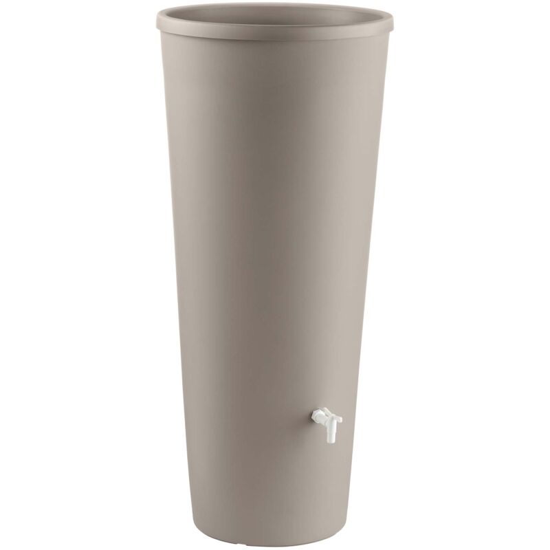 foto del prodotto veca contenitore acqua con coperchio rotondo e rubinetto in resina genesis h. 152 cm. taupe