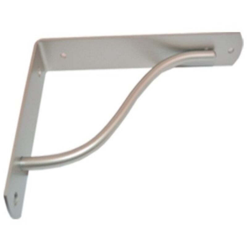 foto del prodotto veca reggimensola linea curva per arredo casa in zama 18cm colore nickel satinato