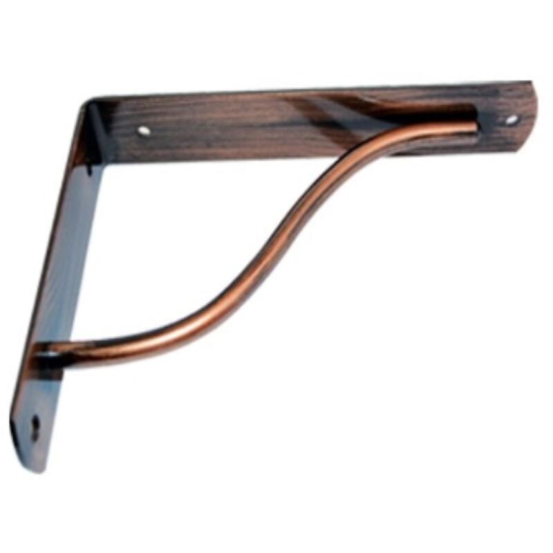 foto del prodotto veca reggimensola linea curva per arredo casa in zama 24cm colore rame spazzolato