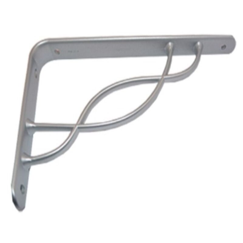 foto del prodotto veca reggimensola linea ondina per arredo casa in zama 20cm colore alluminio metallizzato