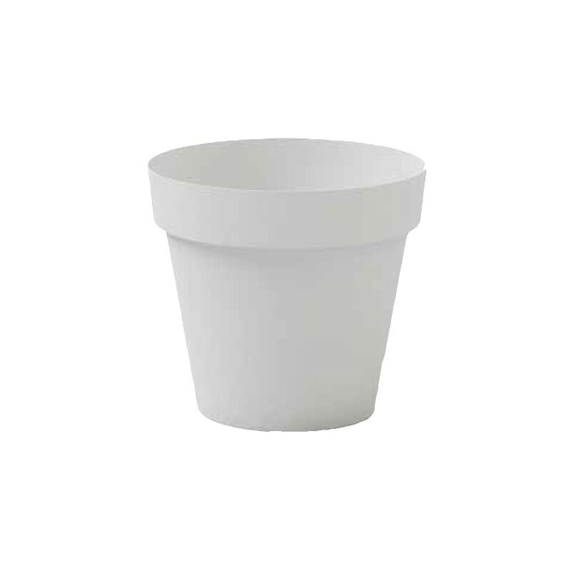 foto del prodotto veca - vaso cleo tondo in plastica con ruote ø 80 cm moderno interno/esterno - colore: bianco