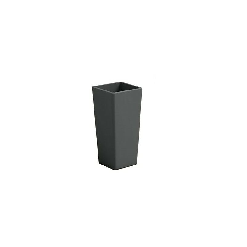 foto del prodotto veca vaso clou quadrato con cache pot bianco 100 cm