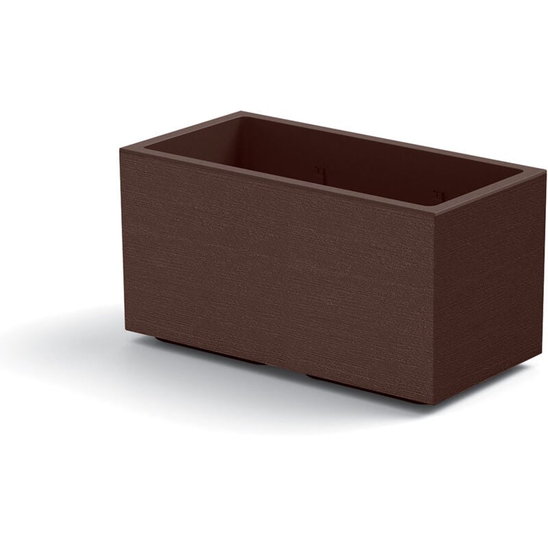 foto del prodotto veca - vaso fioriera rettangolare matheria in plastica con ruote 80 cm vari colori - colore bronzo