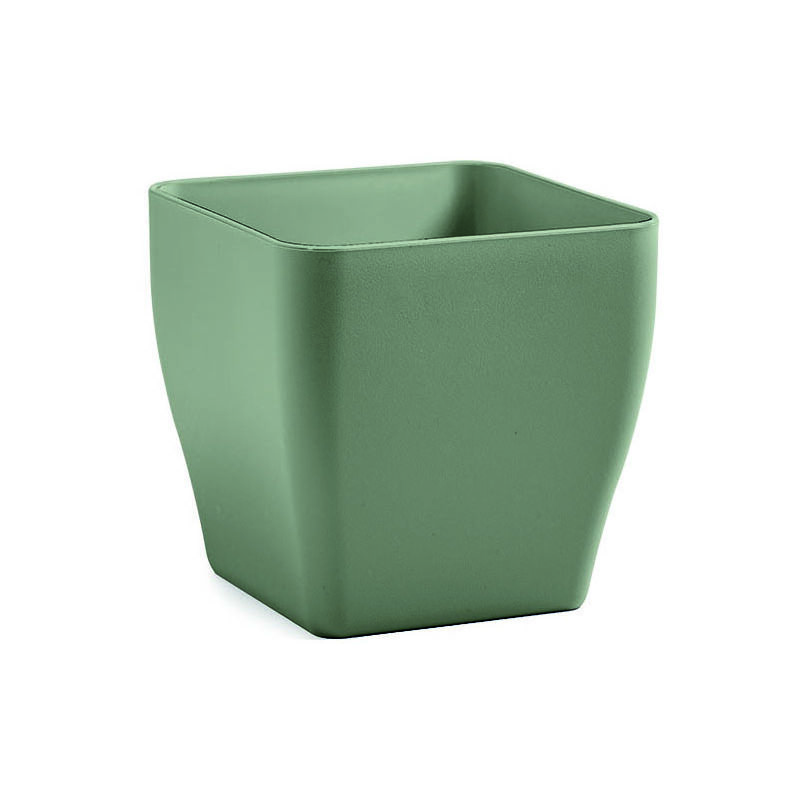 foto del prodotto veca vaso quadrato indoor living matt 40 cm terra laguna