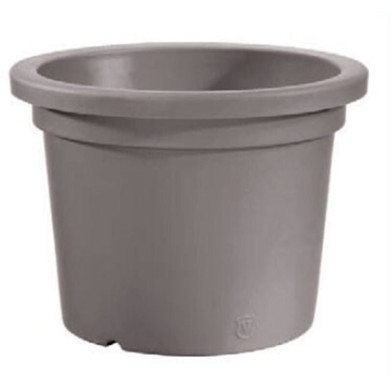 foto del prodotto veca - vaso rotondo in resina 'cilindro' 40 cm. terra di siena