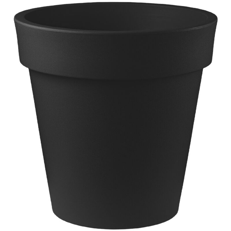foto del prodotto veca vaso rotondo in resina easy 55 cm. antracite