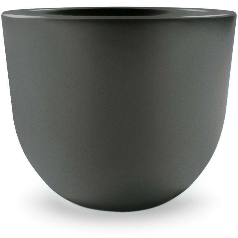 foto del prodotto veca vaso rotondo in resina eggy 100 cm. antracite
