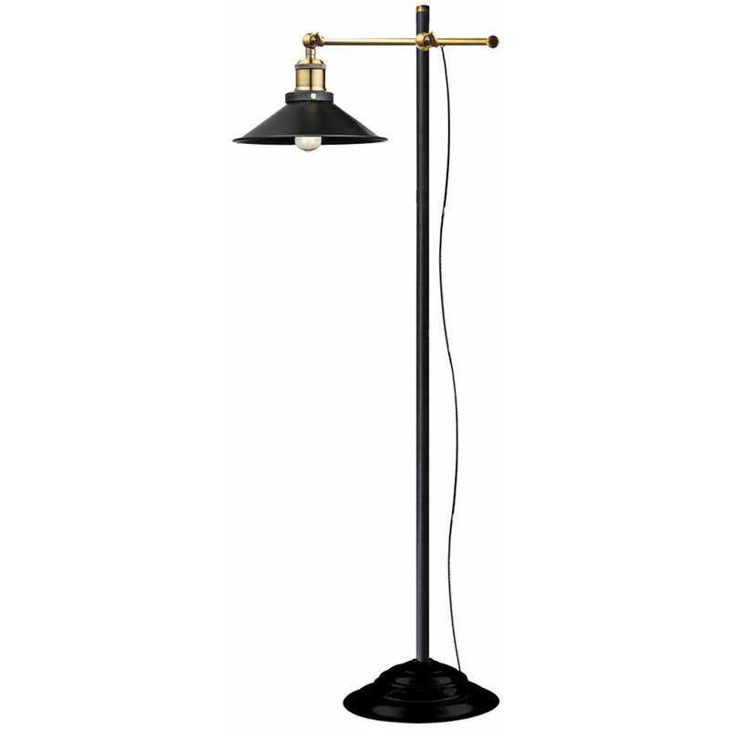 foto del prodotto vecchia lampada da terra in ottone con telecomando per soggiorno con luce dimmer in un set che include lampadine a led rgb