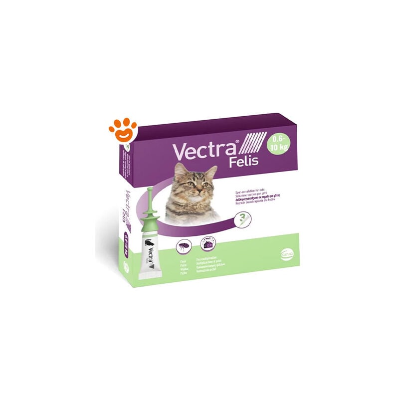 foto del prodotto vectra felis 0,6-10 kg vectra felis 0,6-10 kg - confezione da 3 pipette - ceva