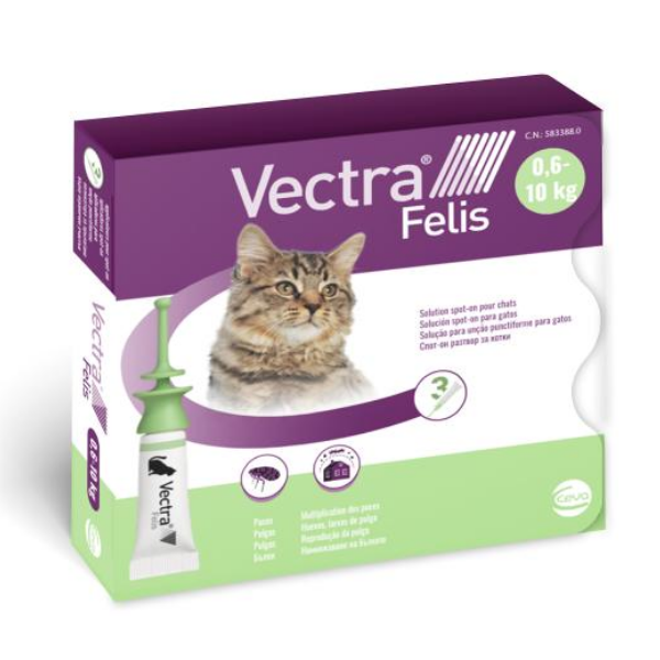 foto del prodotto vectra felis 3 pipette per gatti 3 pipette antiparassitario per gatti 1 ordine scegli lo sconto bzr5 bzr20 200 punti fedelt 