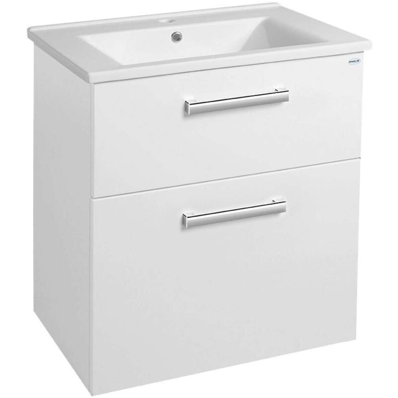 foto del prodotto vega mobiletto da lavabo 62x73x44 cm, 2 cassetti, bianco vg063 aqualine