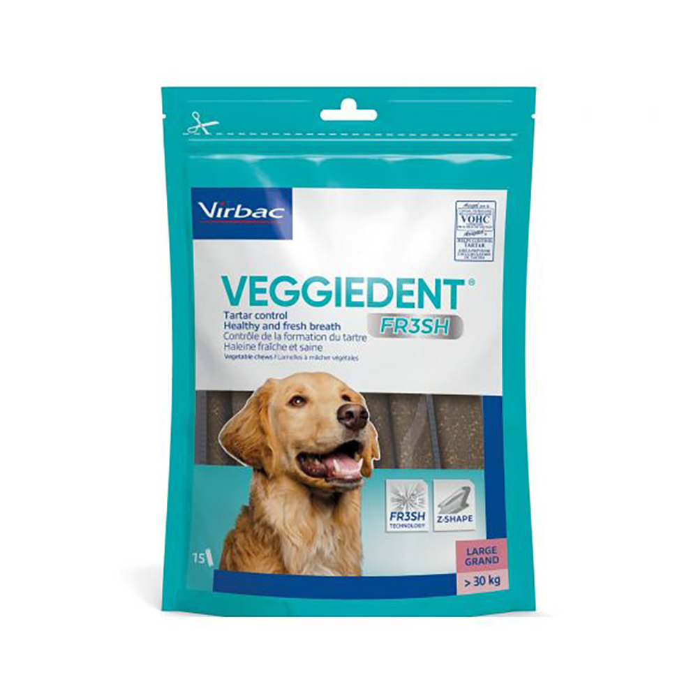 foto del prodotto veggiedent fresh per cani 15 x 35 g l per cani di taglia grande 30 kg 