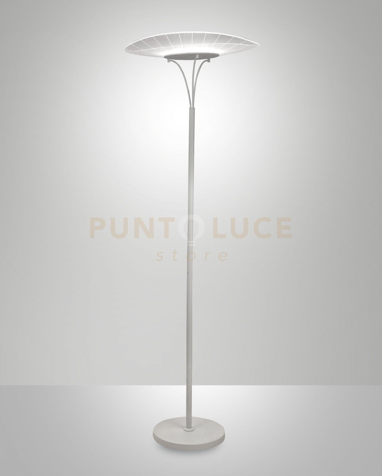 foto del prodotto vela lampada da terra bianca a led 3000k 24w 2180 lm dimmerabile