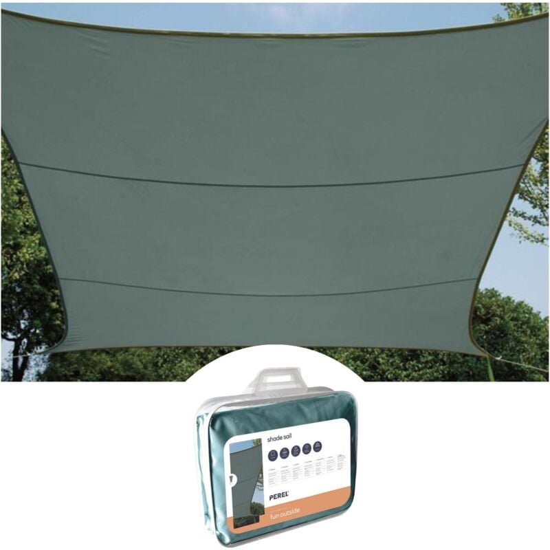 foto del prodotto vela ombra quadrata 5 x 5 m colore verde grigio