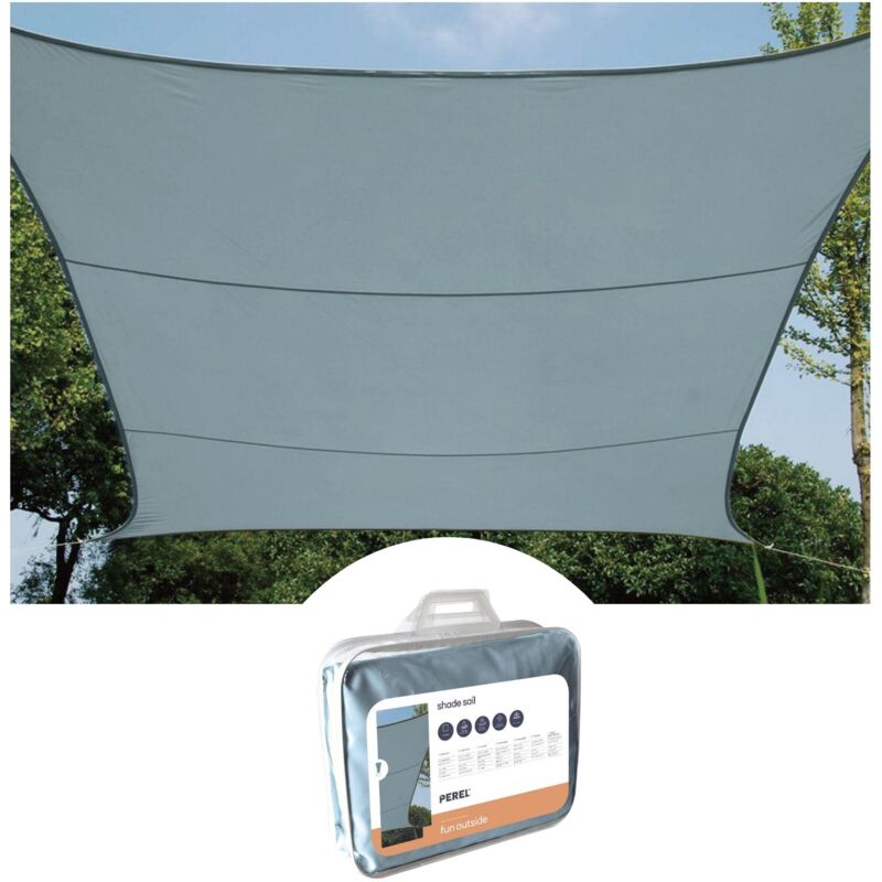 foto del prodotto vela ombra quadrata 5 x 5 mt colore grigio ardesia chiaro