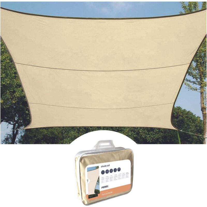 foto del prodotto vela ombra rettangolare 2 x 3 m colore crema