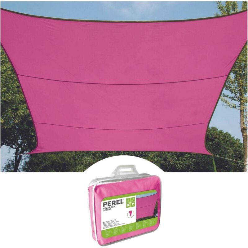 foto del prodotto vela ombra - rettangolare - 4 x 3 m - colore fucsia
