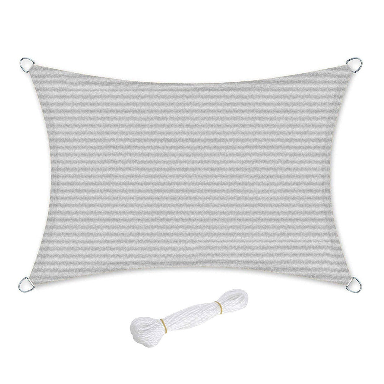 foto del prodotto vela ombreggiante 85 protezione uv hdpe resistente agli strappi resistente alle intemperie per terrazza giardino campeggio concava 3 x 4 m grigio chiaro 12 0001737