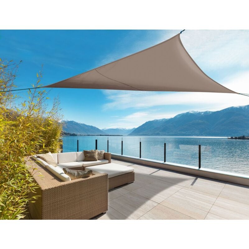 foto del prodotto vela ombreggiante elastica sunnet kit elastic taupe triangolo 3,40 x 3,40 x 3,40 m nortene