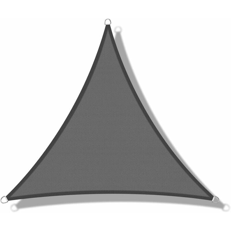 foto del prodotto vela ombreggiante hdpe triangolare 3,6 x 3,6 x 3,6 m antracite protezione uv per terrazza campeggio giardino esterno