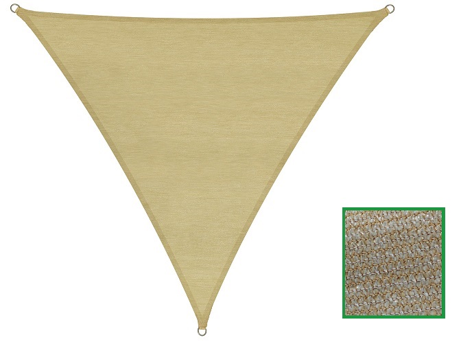 foto del prodotto vela ombreggiante hdpe triangolare beige mt.5x5x5