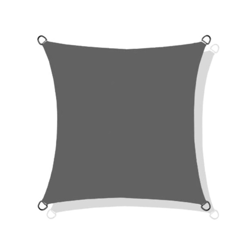 foto del prodotto vela ombreggiante impermeabile codura 3x3 m grigio scuro