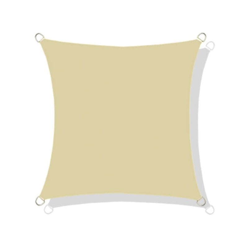 foto del prodotto vela ombreggiante in codura impermeabile 3x3 m beige