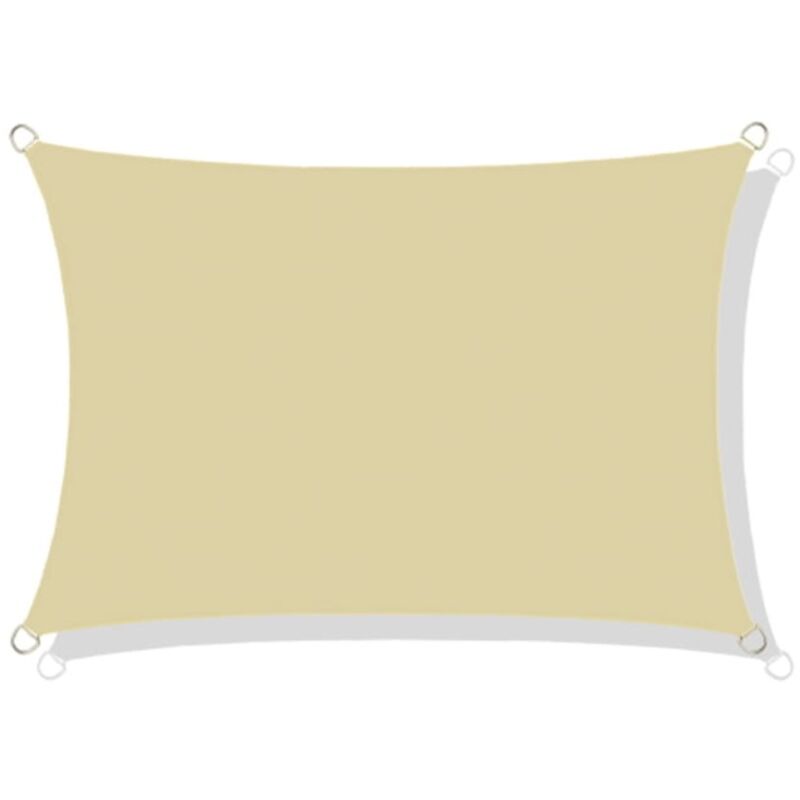 foto del prodotto vela ombreggiante in codura impermeabile 4x3 m beige