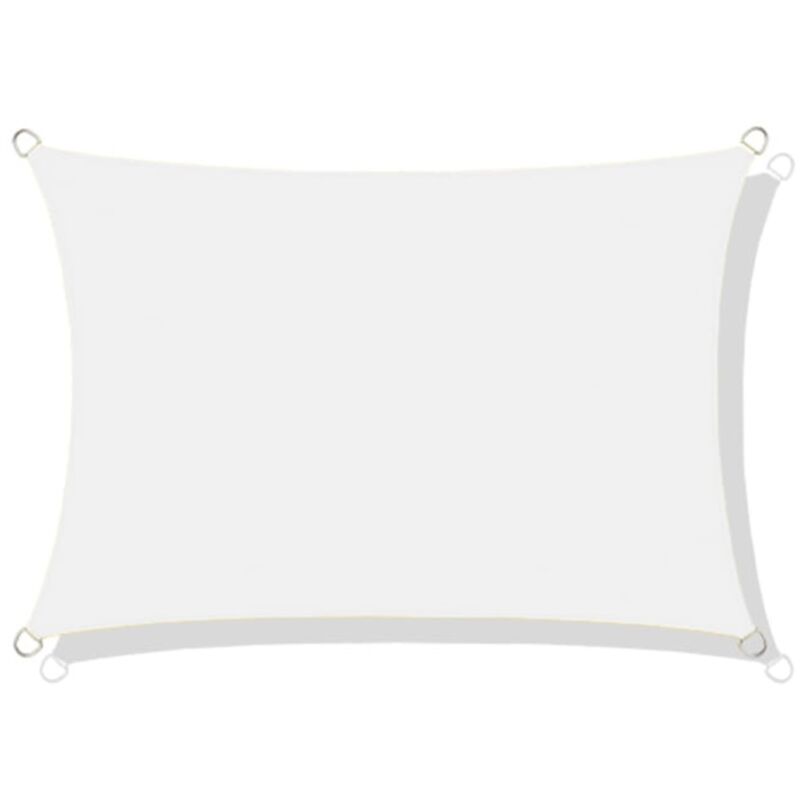 foto del prodotto vela ombreggiante in nylon impermeabile 3x2m bianca