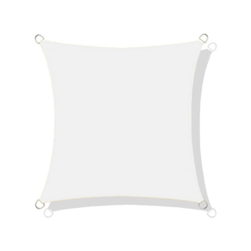 foto del prodotto vela ombreggiante in nylon impermeabile 3x3 m bianca