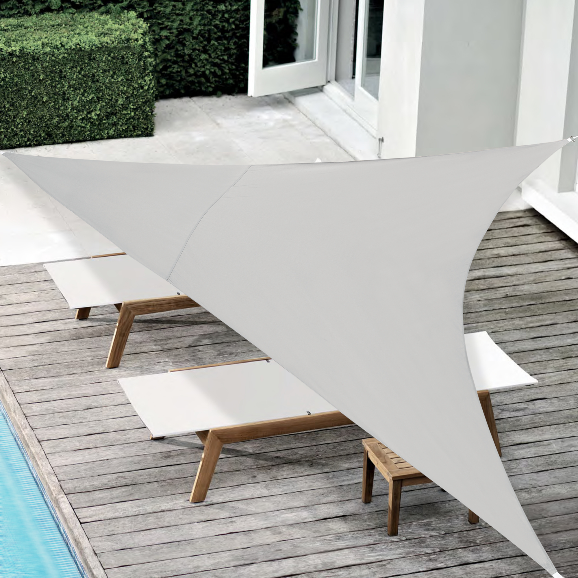 foto del prodotto vela ombreggiante patras tenda parasole triangolare 360x360x360 cm grigio chiaro en.casa 