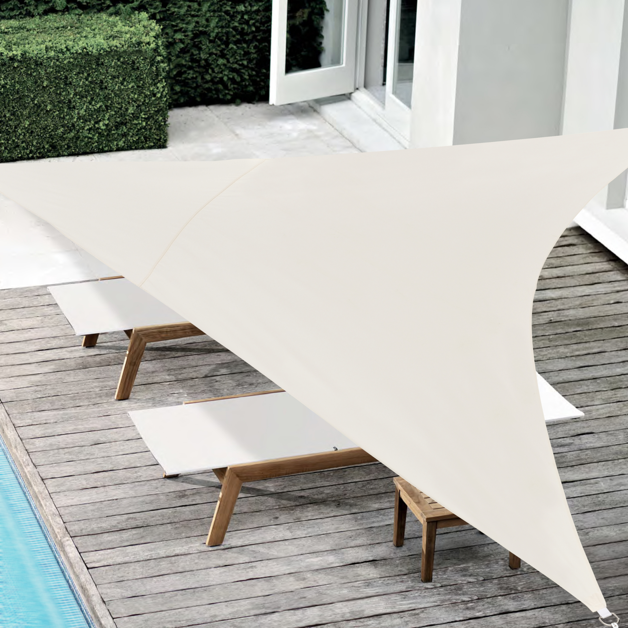 foto del prodotto vela ombreggiante patras tenda parasole triangolare 400x400x400 cm color sabbia en.casa 
