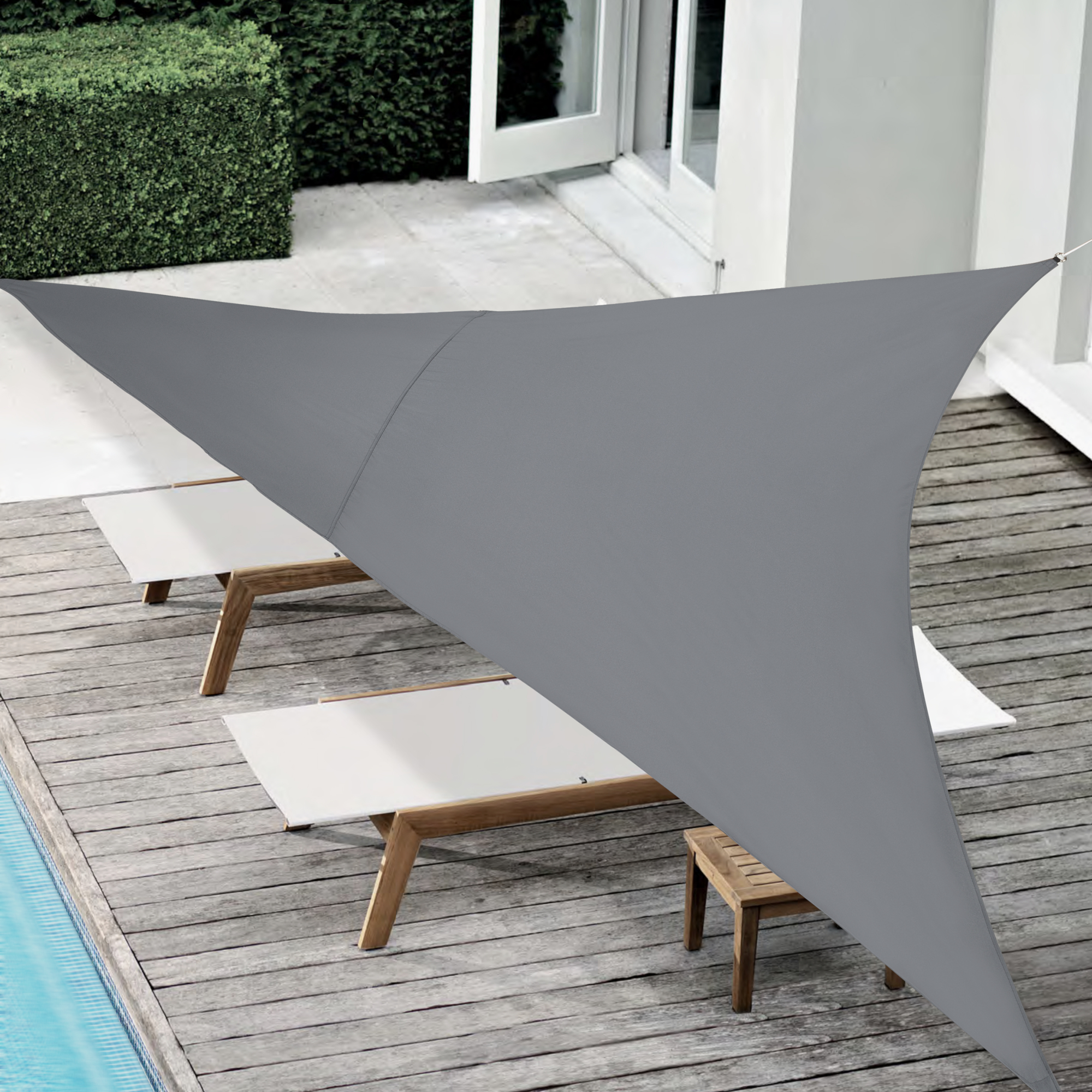 foto del prodotto vela ombreggiante patras tenda parasole triangolare 400x400x400 cm grigio scuro en.casa 