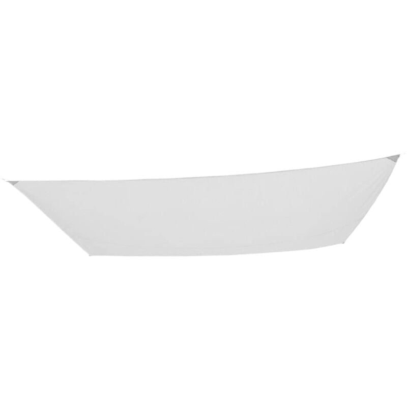 foto del prodotto vela ombreggiante rettangolare 300x200 cm bianca per giardino o terrazza, protezione solare uv50, poliestere 160 g m con corde di fissaggio, facile