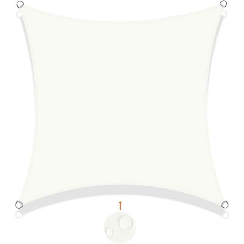 foto del prodotto vela ombreggiante rettangolare 3x3 m vela ombreggiante impermeabile con protezione uv per patio giardino patio balcone esterno crema
