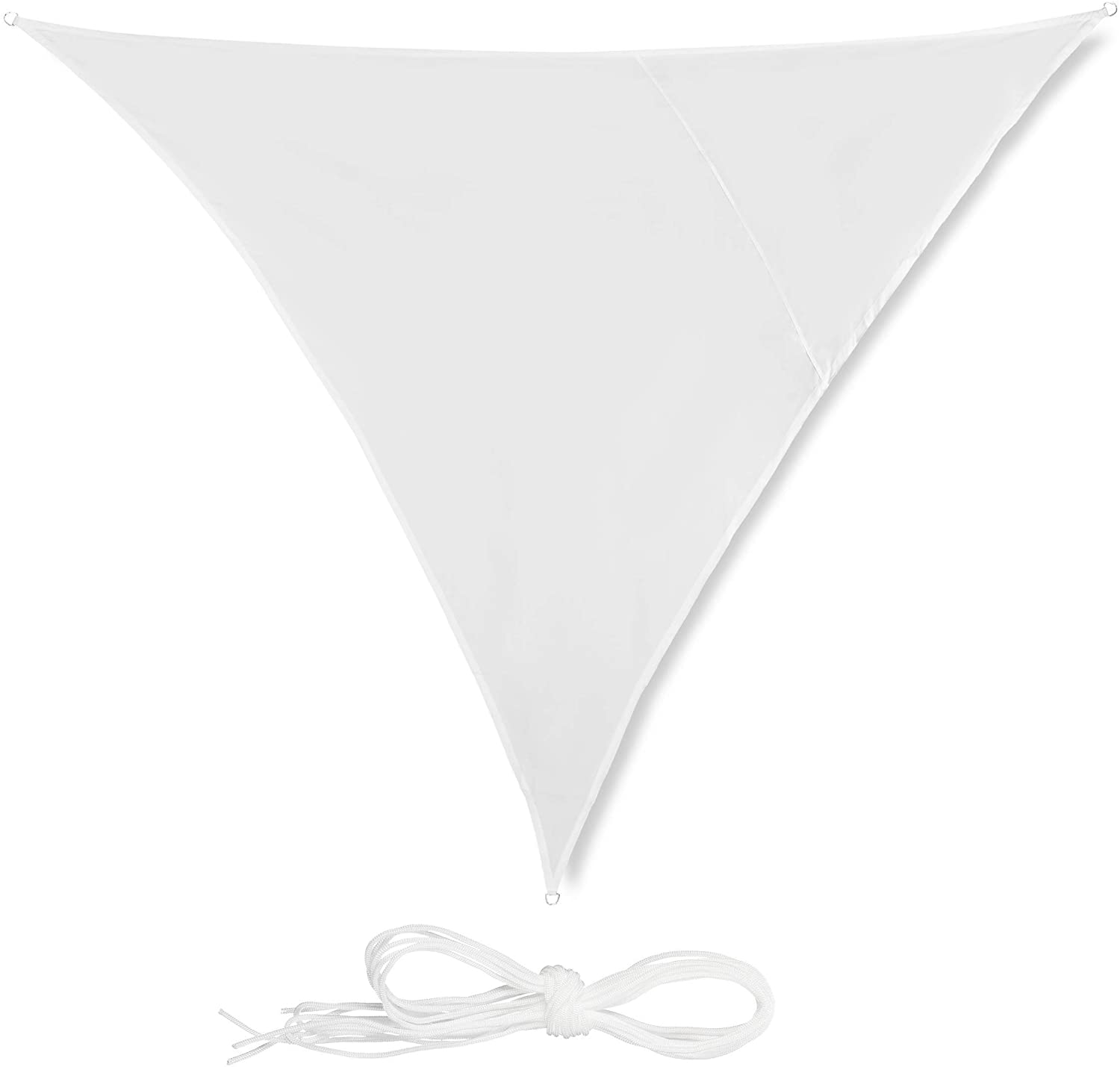 foto del prodotto vela ombreggiante triangolare 3 x 3 x 3 m bianca 13 0002938