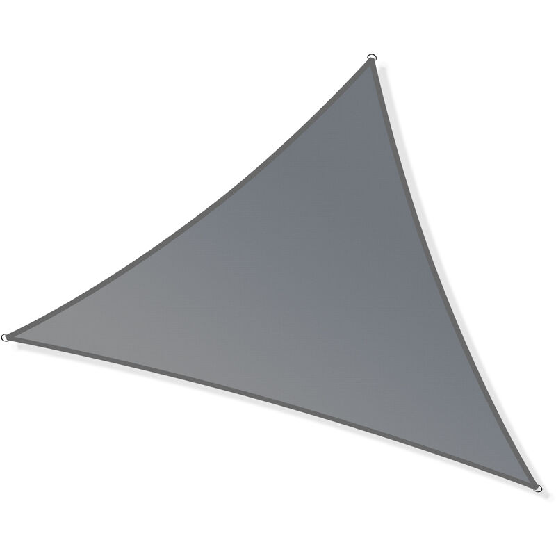 foto del prodotto vela ombreggiante triangolare 5x5x7m, grigio, traspirante, parasole per giardino terrazzo toboli