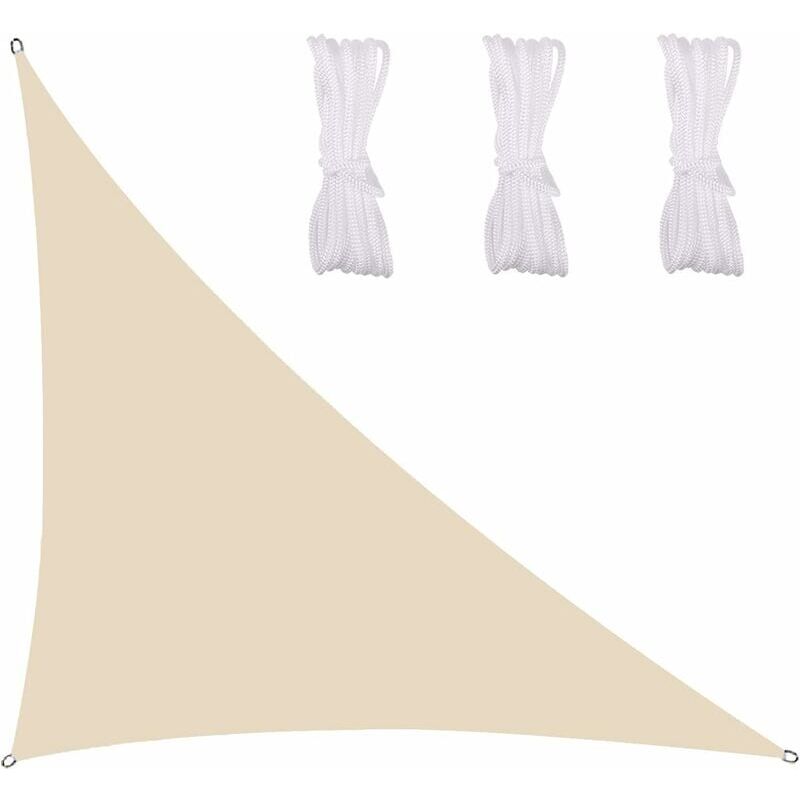 foto del prodotto vela ombreggiante triangolare in tela tesa impermeabile con protezione uv, tessuto impermeabile resistente alle intemperie, asciugatura rapida per