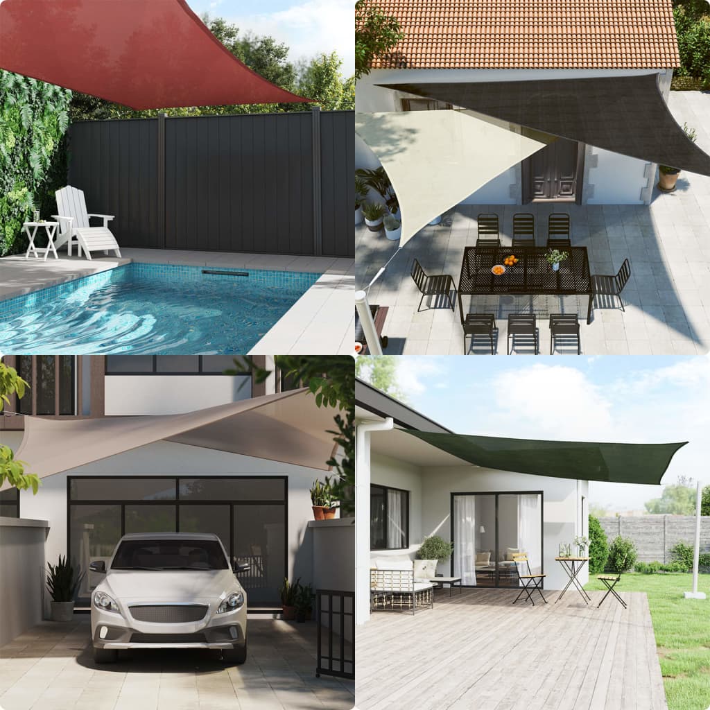foto del prodotto vela parasole 160 g/mâ² rettangolare giallo 5x8 m in hdpe