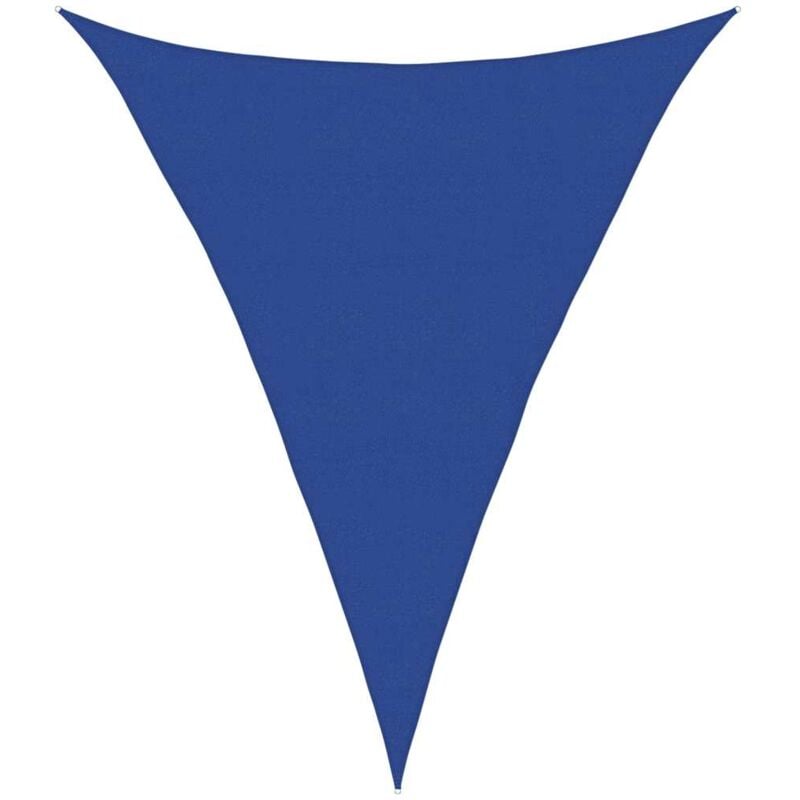 foto del prodotto vela parasole 160 g/m² triangolare blu 5x6x6 m in hdpe vidaxl